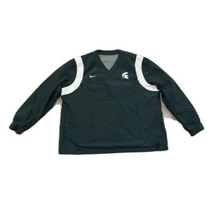 Nike Michigan State Spartans Mens Pullover Windbreaker Reversible Size Medium